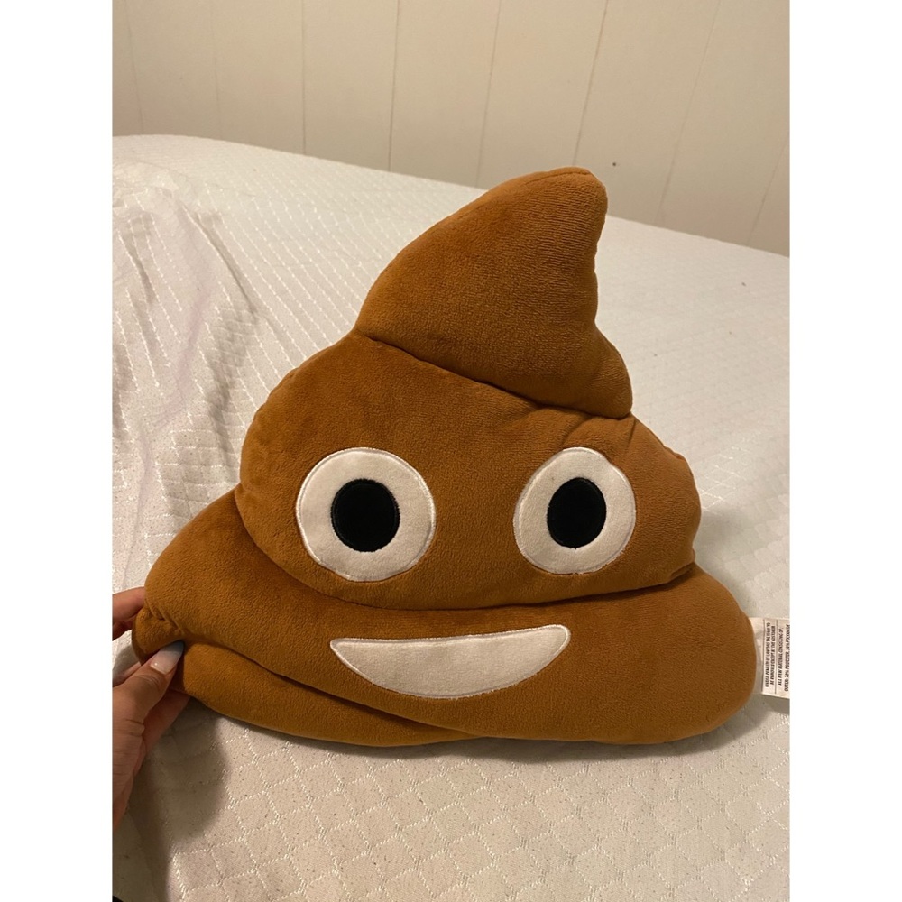 Poop emoji pillow